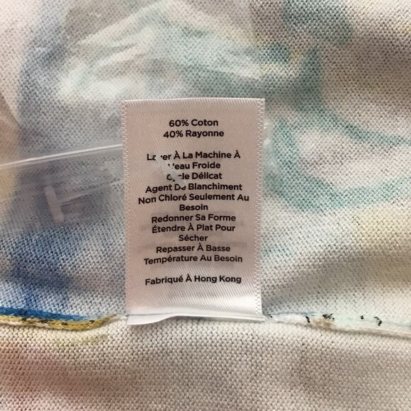 Talbots Tropical Palm Tree Cardigan XS NWT - Picture 9 of 9